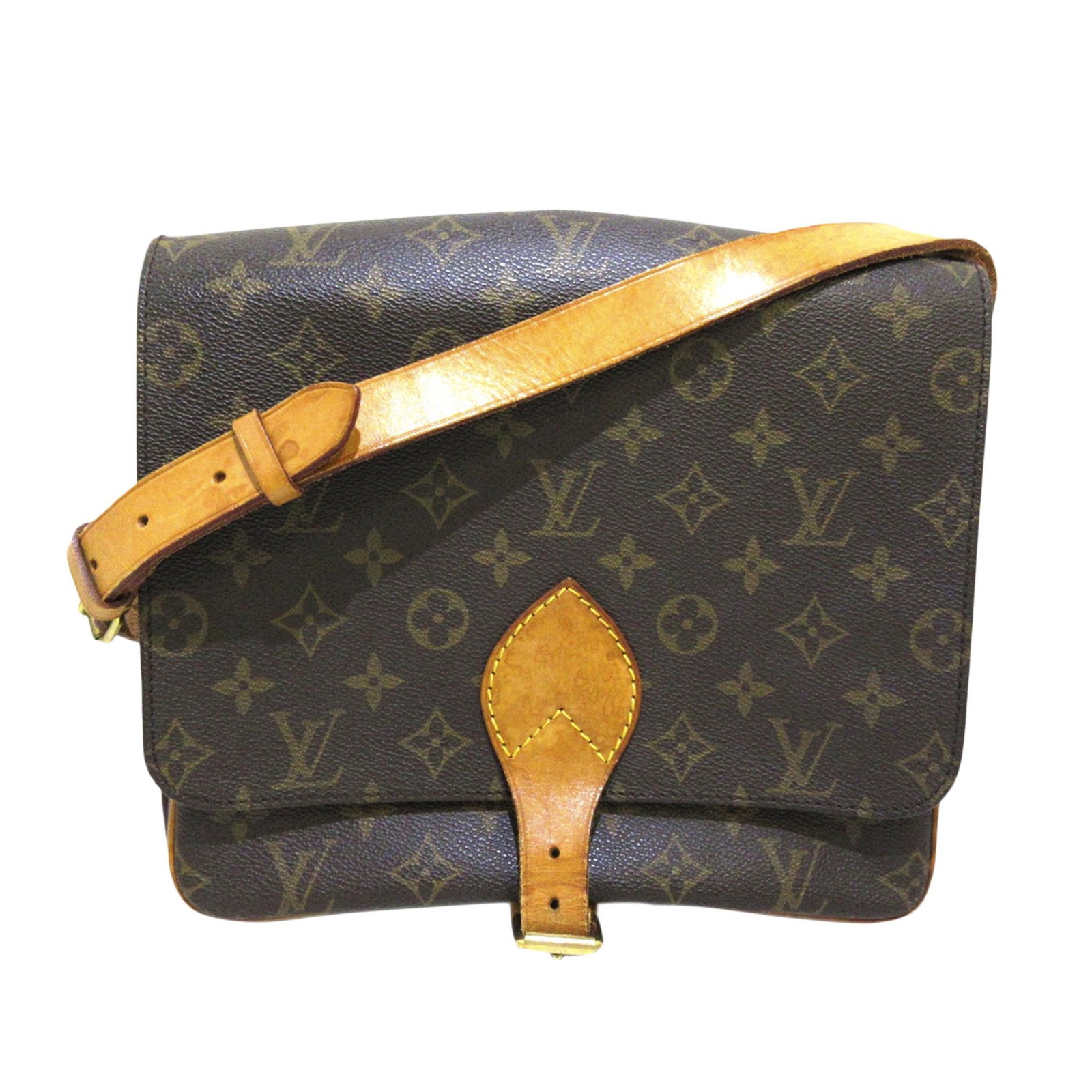 Louis Vuitton Monogram Cartouchiere GM: Louis Vuitton Monogram Cartouchiere GM The Cartouchiere GM features a monogram canvas body an adjustable flat leather strap a front flap with a buckle closure and an interior slip pocket. Brand: Louis