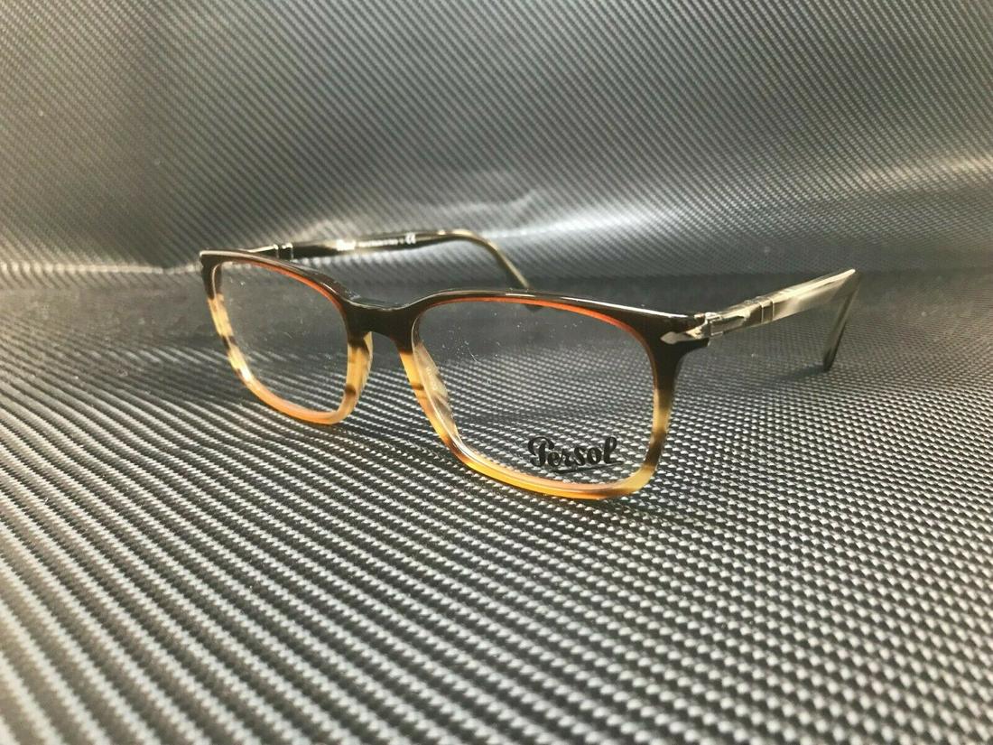 PERSOL PO3189V 1136 Striped Brown Square Men's 55 mm: PERSOL PO3189V 1136 Striped Brown Square Men's 55 mm Department: Boys Style: Square Type: Eyeglasses Brand: Persol Frame Color: Brown New The BIDHAUS Guarantee: All items in this auction are guarantee