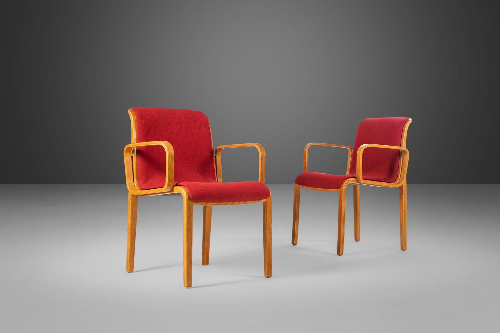 Set of Two (2) Vintage Model 1305UO Armchairs by Bill Stephens for Knoll USA c. 1970's: Set of Two (2) Vintage Model 1305UO Armchairs by Bill Stephens for Knoll USA c. 1970's About: This exceptional set of two model 1305UO armchairs by Bill Stephens for Knoll were originally designed in