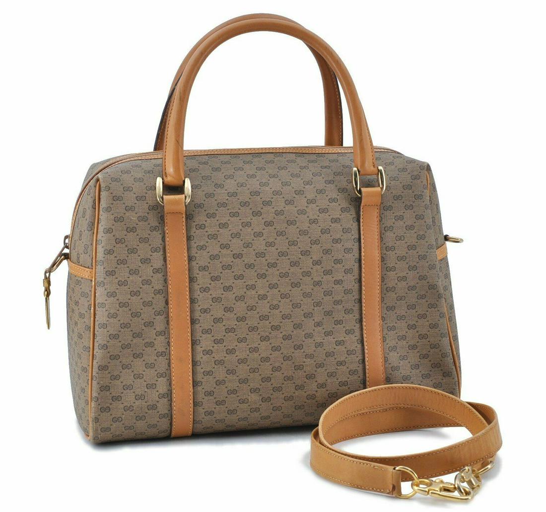 GUCCI Micro GG PVC Leather 2Way Shoulder Hand Bag Brown: GUCCI Micro GG PVC Leather 2Way Shoulder Hand Bag Brown Brand: GUCCI Bag Length: 12.6inches (32cm) Bag Height: 8.7inches (22cm) Bag Depth: 5.9inches (15cm) Handle Drop: 3.9inches (10cm) Style: Hand Ba