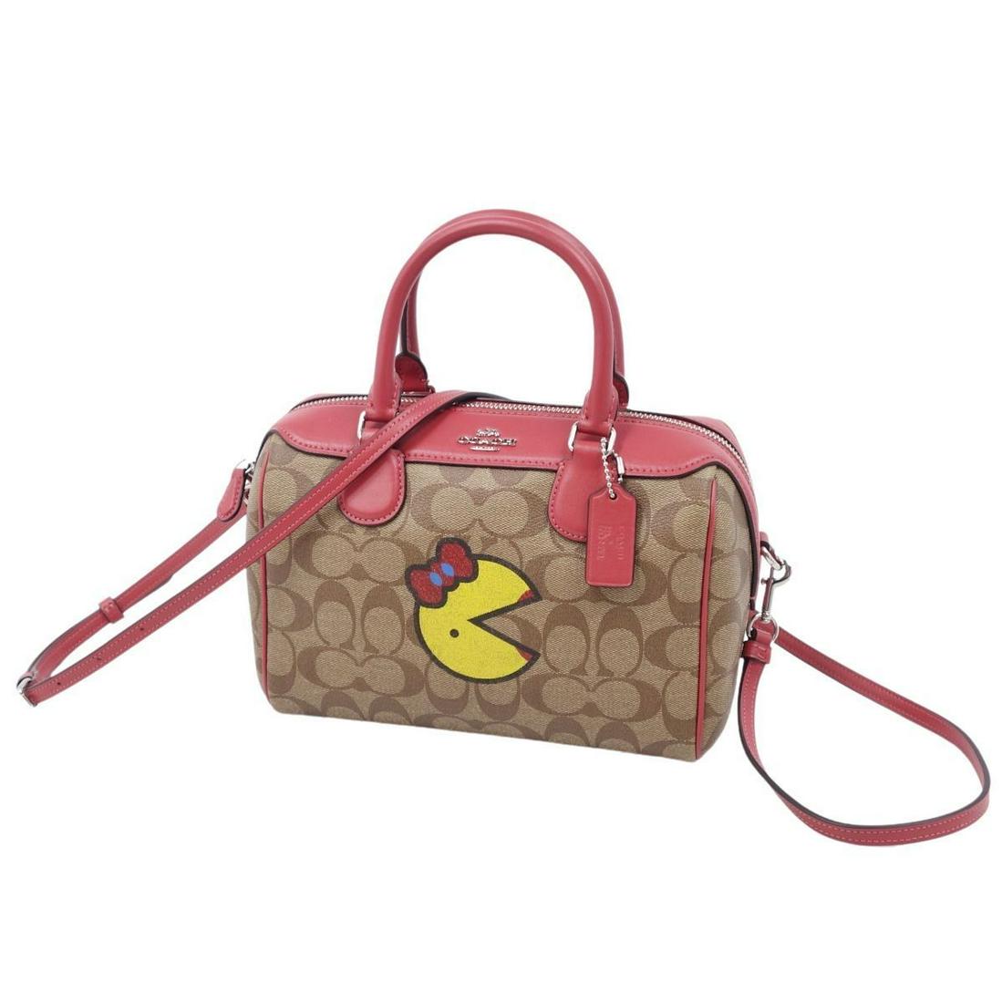 Coach COACH Bag F73670 2Way Mini Handbag Shoulder PVC Signature Packman Ladies Brown /: Coach COACH Bag F73670 2Way Mini Handbag Shoulder PVC Signature Packman Ladies Brown / Brand: Coach Line: Signature Model: F73670 Type: Handbag Shoulder bag Material: PVC PVC: Color: Brown Red color G