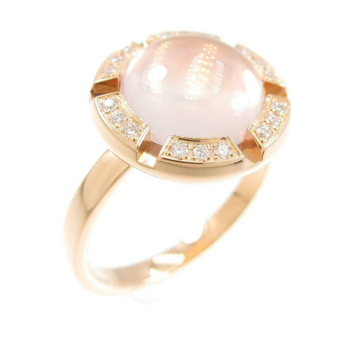 CHAUMET Class One Cruise Small Ring: CHAUMET Class One Cruise Small Ring Brand: CHAUMET Style: Ring Material: 750PG Gender: Ladies Size: 9.5 (JPN size) (50) Accessories: With Box. No Warranty Card Main Stone: Rose Quartz Actualsize: W :1
