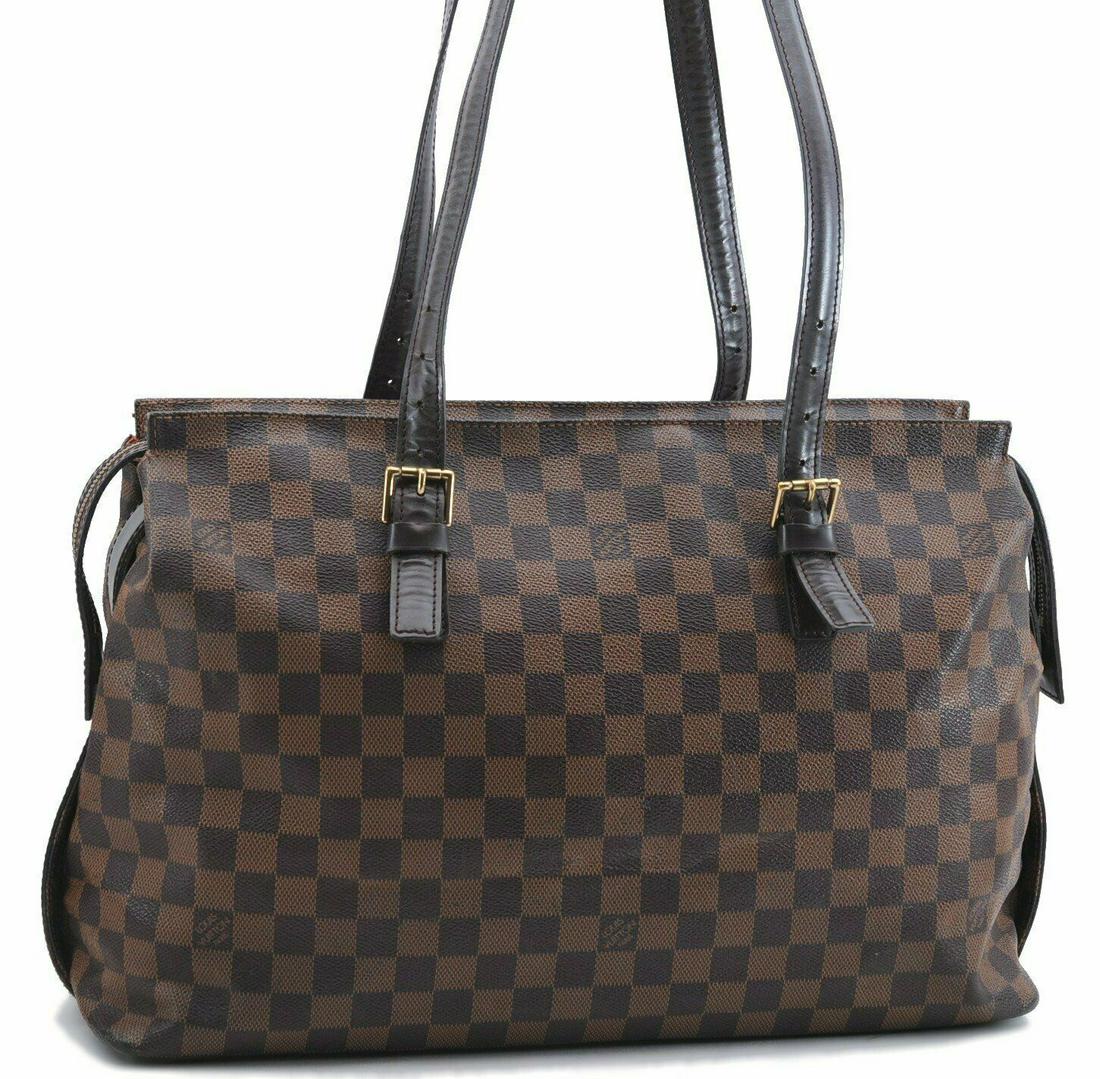 Louis Vuitton Damier Chelsea Shoulder Tote Bag N51119 LV: Louis Vuitton Damier Chelsea Shoulder Tote Bag N51119 LV Brand: Louis Vuitton Bag Length: 15.7inches (40cm) Bag Height: 11inches (28cm) Bag Depth: 5.9inches (15cm) Strap Drop: 6.3-13.4inches (16-34cm)