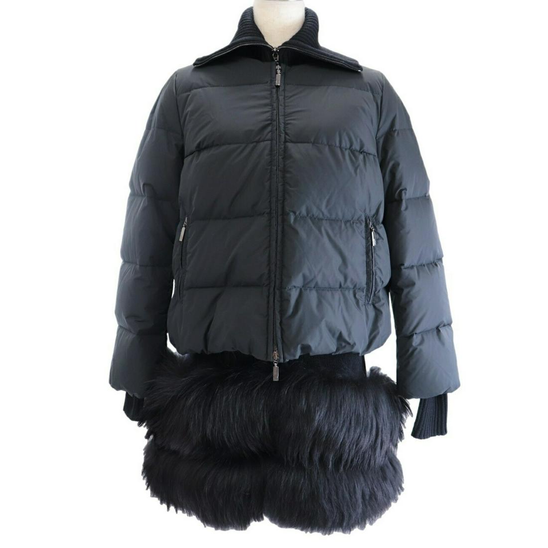 Moncler BOUQUET 2WAY Down Coat Womens Black 0 Collarless Jacket Fur Knit: Moncler BOUQUET 2WAY Down Coat Womens Black 0 Collarless Jacket Fur Knit Brand: Moncler Type: Down jacket Gender: Women Color: Black Material: Wool100% Wool: 100% Lining: Polyester100% Polyester: 100%
