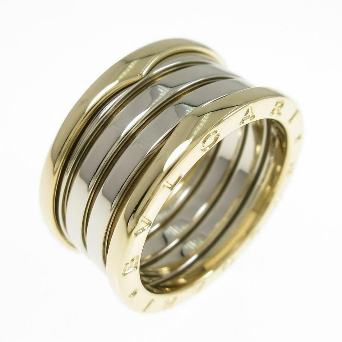 BVLGARI B.zero1 Ring: BVLGARI B.zero1 Ring Brand: BVLGARI Style: Ring Material: 750WG 750YG Gender: Ladies Size: 18.5 (JPN size) (59) Accessories: No case Main Stone: No stone Actualsize: width : 11.3mm Type: Ring Metal: 7