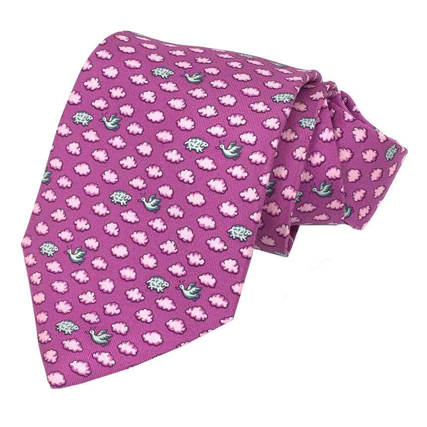 Hermes HERMES tie silk twill sheep cloud bird purple: Hermes HERMES tie silk twill sheep cloud bird purple Brand: Hermes Country of Origin: France Type: Cravat Style: Business Wedding Gender: Men Color: Purple Material: Silk100% Silk: 100% Width: 9cm / 3