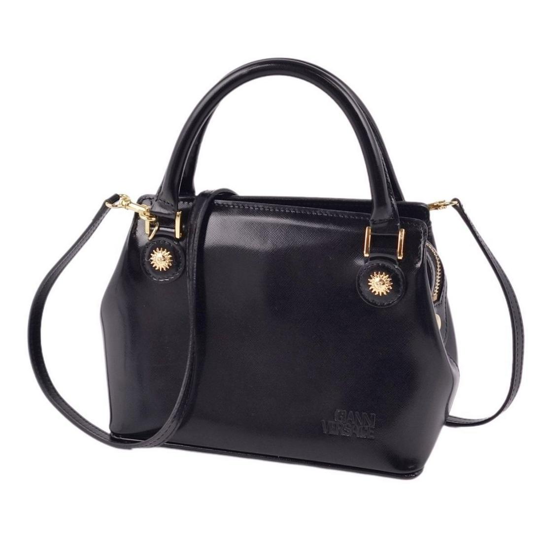 Gianni Versace GIANNI VERSACE Bag Sunburst 2way Handbag Shoulder Leather Women's: Gianni Versace GIANNI VERSACE Bag Sunburst 2way Handbag Shoulder Leather Women's Brand: Versace Type: Handbag Shoulder bag Material: Leather Leather: Color: Black Style: Casual Gender: Women Size (HxW
