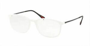 PRADA LINEA ROSSA PS 03HV TWK1O1 White Rubber Rectangle men's 53 mm: PRADA LINEA ROSSA PS 03HV TWK1O1 White Rubber Rectangle men's 53 mm Brand: PRADA Department: Men Type: Eyeglasses Frame Color: White Style: Rectangle New The BIDHAUS Guarantee: All items in this aucti