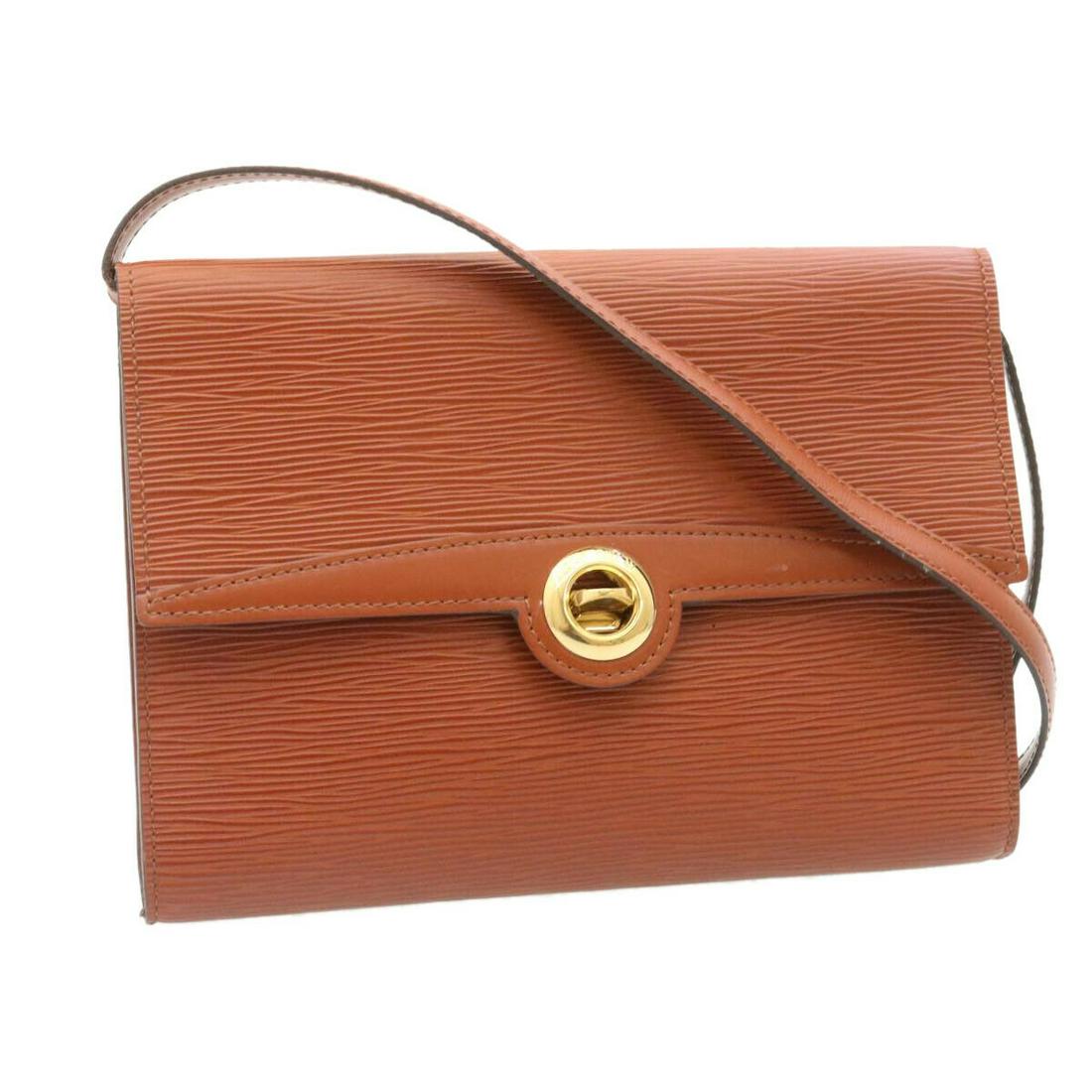 LOUIS VUITTON Epi Arche 2Way Clutch Shoulder Bag Brown M52573 LV: LOUIS VUITTON Epi Arche 2Way Clutch Shoulder Bag Brown M52573 LV Brand: LOUIS VUITTON Style: Shoulder Bag Exterior Material: Epi Leather Exterior Color: Brown Bag Height: 6.7inch(Approx) / 17cm(Approx