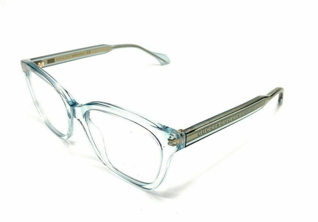 GUCCI GG0566O 003 Light Blue Women's Eyeglasses Frame 52 mm: GUCCI GG0566O 003 Light Blue Women's Eyeglasses Frame 52 mm Style: Square Temple Length: 140 mm Lens Socket Width: 52 mm Type: Eyeglasses Bridge Width: 18 mm Gender: Women Frame Material: Acetate Plas