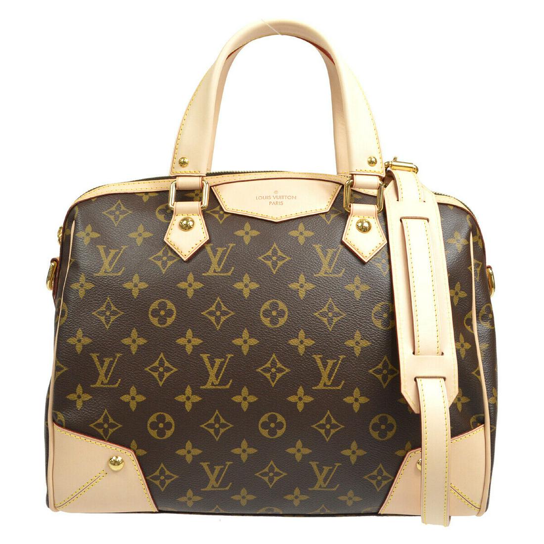 LOUIS VUITTON RETIRO GM 2WAY HAND BAG PURSE MONOGRAM M40324 MB5102: LOUIS VUITTON RETIRO GM 2WAY HAND BAG PURSE MONOGRAM M40324 MB5102 Size: Large Style: 2way Bag Handle Style: Double Handles Bag Height: 10 Exterior Color: Brown Product Line: Louis Vuitton Retiro Hand