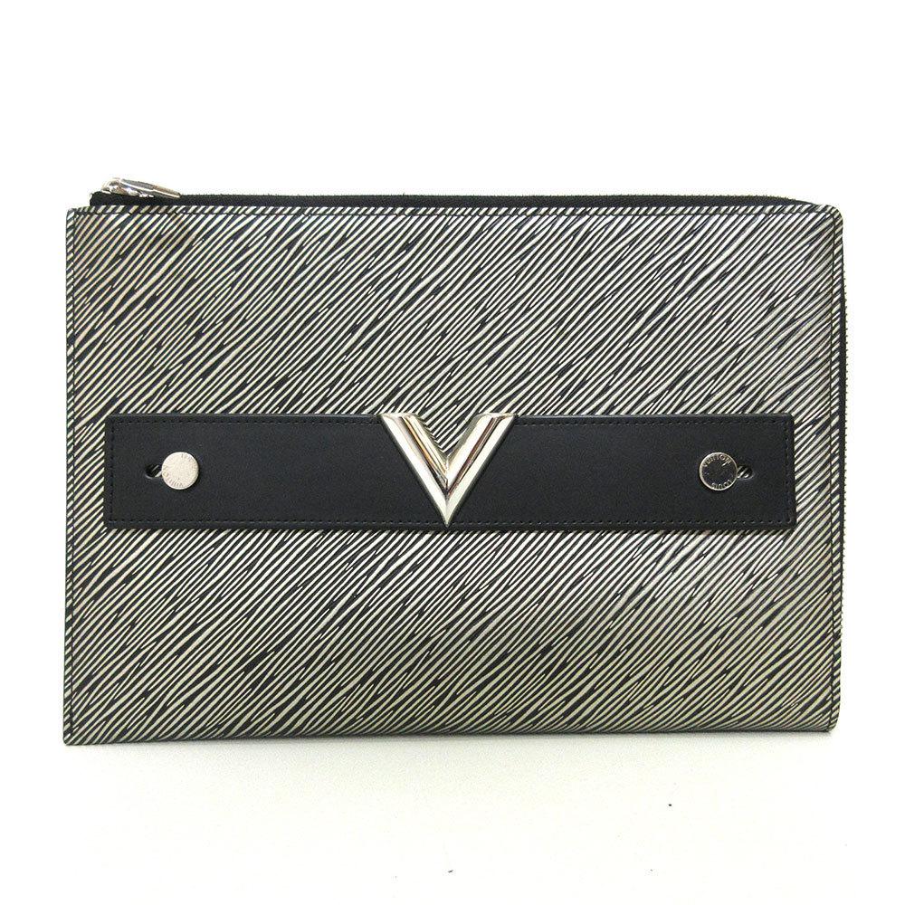 Louis Vuitton Pochette Pratt Platine Silver Color Black Clutch Bag Essential V Ladies Epi M62092: Louis Vuitton Pochette Pratt Platine Silver Color Black Clutch Bag Essential V Ladies Epi M62092 Brand: Louis Vuitton Line: Epi Type: Clutch bag Pochette Gender: Women Material: Epi leather Epi leathe