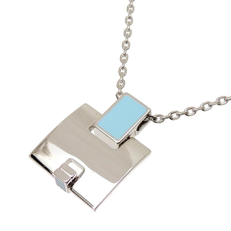 Hermes Irene Ladies Necklace Metal: Hermes Irene Ladies Necklace Metal Brand: Hermes Line: Eileen Model: Irene necklace Necklace Type: Pendant necklace Gender: Women Material: Metal Color: Silver Weight: 6.7g / 0.23oz. Neck Circumferenc