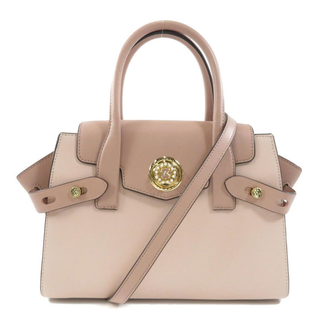 Michael Kors 2WAY Handbag Leather Ladies: Michael Kors 2WAY Handbag Leather Ladies Brand: Michael Kors Type: Handbag Gender: Women Material: Leather Leather: Color: Pink Size (HxWxD): 22cm x 37cm x 12cm / 8.66 x 14.56 x 4.72 Handle Length: 30