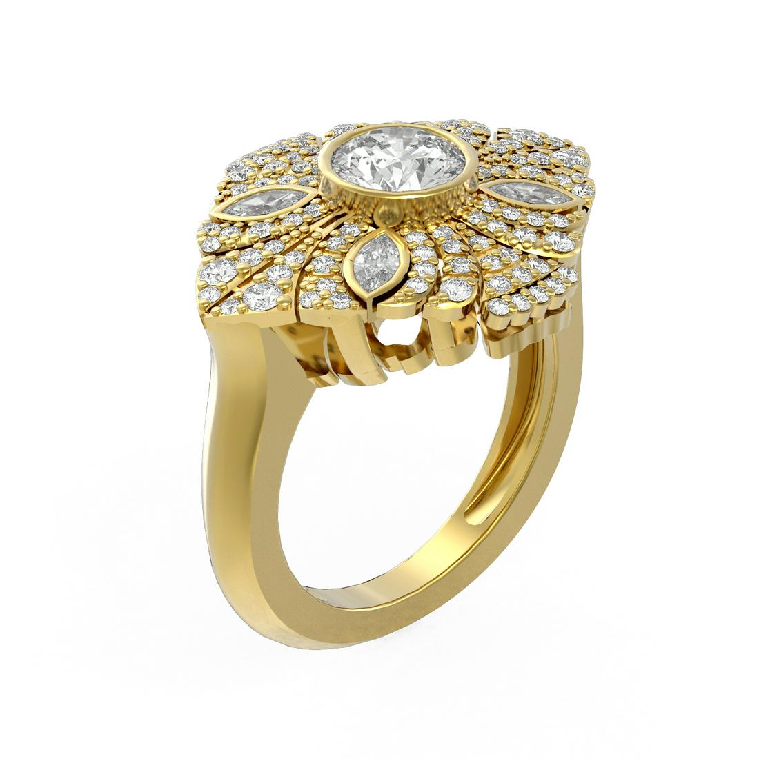 2.28 ctw Diamond Ring 18K Yellow Gold: 2.28 ctw Diamond Ring 18K Yellow Gold 2.28 ctw Diamond Ring 18K Yellow Gold Designer Brand Luxury Jewelrymade in the USA Suggested Retail Price: $18500 Item: Diamond Ring Total Gem weight: 2.28 carats