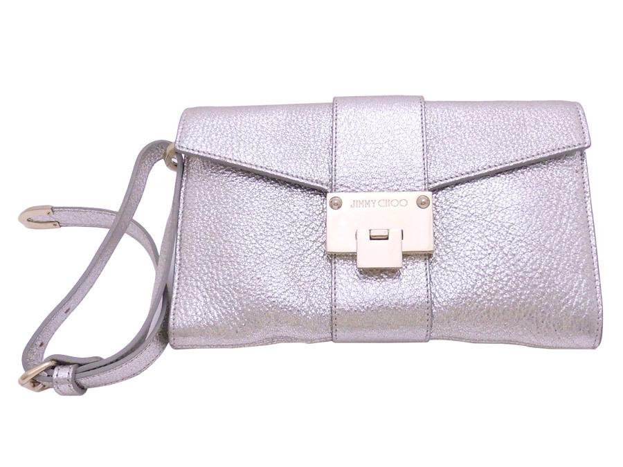 Jimmy Choo JIMMY CHOO Clutch Bag Silver Leather Ladies: Jimmy Choo JIMMY CHOO Clutch Bag Silver Leather Ladies Size (HxWxD): 15cm x 24cm x 2.5cm / 5.9 x 9.44 x 0.98 Strap Length: 15cm / 5.9 Brand: Jimmy Choo Model: Clutch bag Country of Origin: Italy Mater