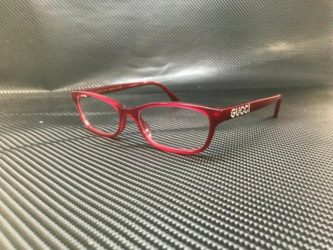 GUCCI GG0730O 007 Red Demo Lens Women's Eyeglasses 50 mm: GUCCI GG0730O 007 Red Demo Lens Women's Eyeglasses 50 mm Style: Rectangle Temple Length: 140 mm Lens Socket Width: 50 mm Type: Eyeglasses Bridge Width: 16 mm Frame Material: Acetate Plastic Brand: Guc
