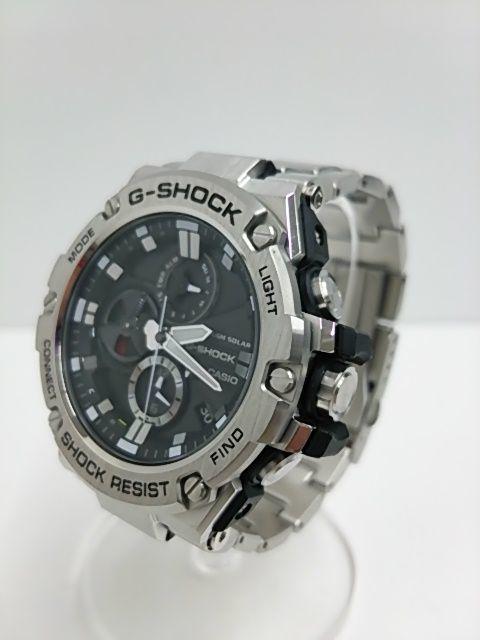 G-SHOCK G-STEEL GST-B100D-1AJF solar watch: G-SHOCK G-STEEL GST-B100D-1AJF solar watch Brand: Casio Line: G-Shock Type: Sports watch Gender: Men Color: Silver Movement: Solar Case Diameter: 53.8mm / 2.12 Case Thickness: 14.1mm / 0.56 Wrist Size