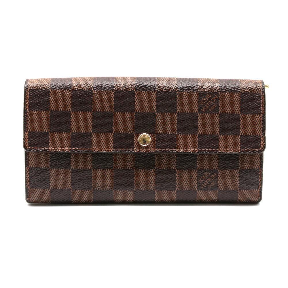 Louis Vuitton LOUIS VUITTON Portofeuil Sara 10 Damier Long Wallet Unisex: Louis Vuitton LOUIS VUITTON Portofeuil Sara 10 Damier Long Wallet Unisex Brand: Louis Vuitton Line: Damier Gender: Unisex Material: Damier Canvas PVC Damier Canvas: PVC: Color: Damier Canvas Closure: