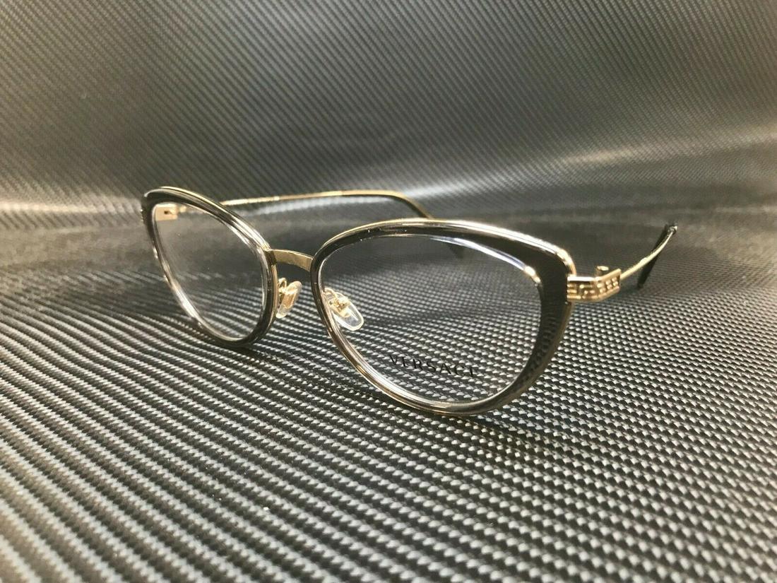 VERSACE VE1244 1399 Pale Gold Grey Cat Eye Women's 53 mm Eyeglasses: VERSACE VE1244 1399 Pale Gold Grey Cat Eye Women's 53 mm Eyeglasses Style: Cat Eye Temple Length: 140 mm Lens Socket Width: 53 mm Theme: Metal Type: Eyeglasses Features: Full Rim Year Manufactured: 20