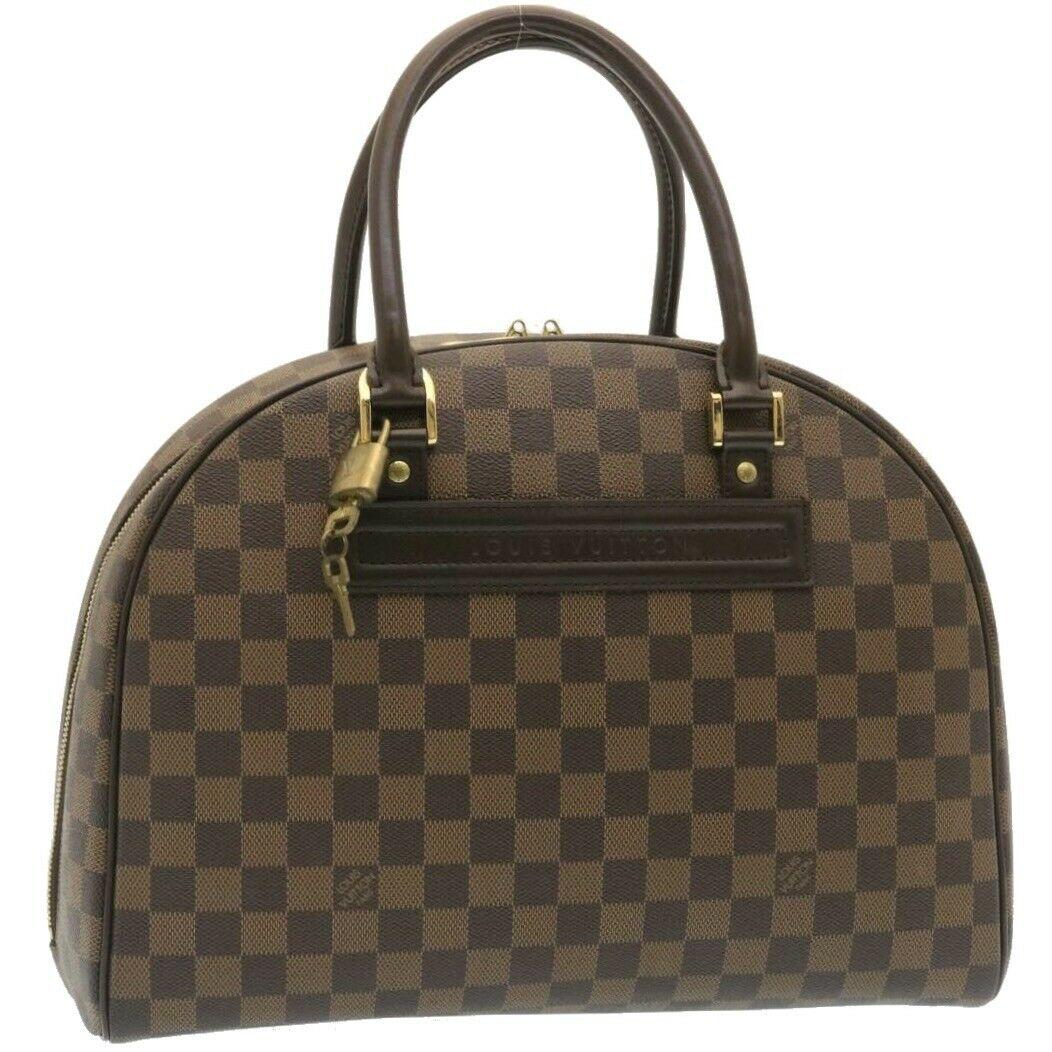 LOUIS VUITTON Damier Ebene Nolita Hand Bag N41455 LV: LOUIS VUITTON Damier Ebene Nolita Hand Bag N41455 LV Brand: LOUIS VUITTON Style: Hand Bag Exterior Material: Damier Ebene Canvas Exterior Color: Damie Ebene Bag Height: 10.2inch(Approx) / 26cm(Approx)