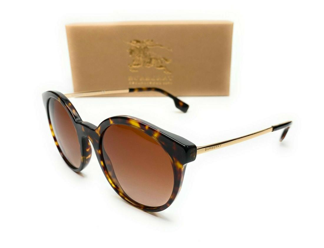 Burberry BE4296 300213 Dark Havana Women's Round Sunglasses 53 mm: Burberry BE4296 300213 Dark Havana Women's Round Sunglasses 53 mm Lens Material: Plastic Style: Round Temple Length: 140 mm Lens Technology: Gradient Type: Sunglasses Features: Lightweight Year Manufa