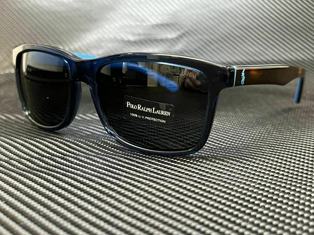 Ralph Lauren Polo PH4098 556387 Transparent Blue Square Men's 57 mm: Ralph Lauren Polo PH4098 556387 Transparent Blue Square Men's 57 mm Brand: Polo Ralph Lauren Department: Men Frame Color: Blue Style: Square Type: Sunglasses New The BIDHAUS Guarantee: All items in th