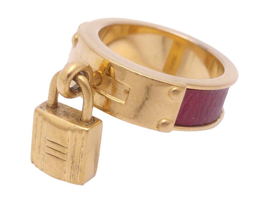 Hermes HERMES Scarf Ring Kelly Motif Gold Dark Red Leather Ladies: Hermes HERMES Scarf Ring Kelly Motif Gold Dark Red Leather Ladies Brand: Hermes Country of Origin: France Type: Scarf ring Gender: Women Material: Leather Leather: Color: Dark red Gold Size (HxWxD): 2