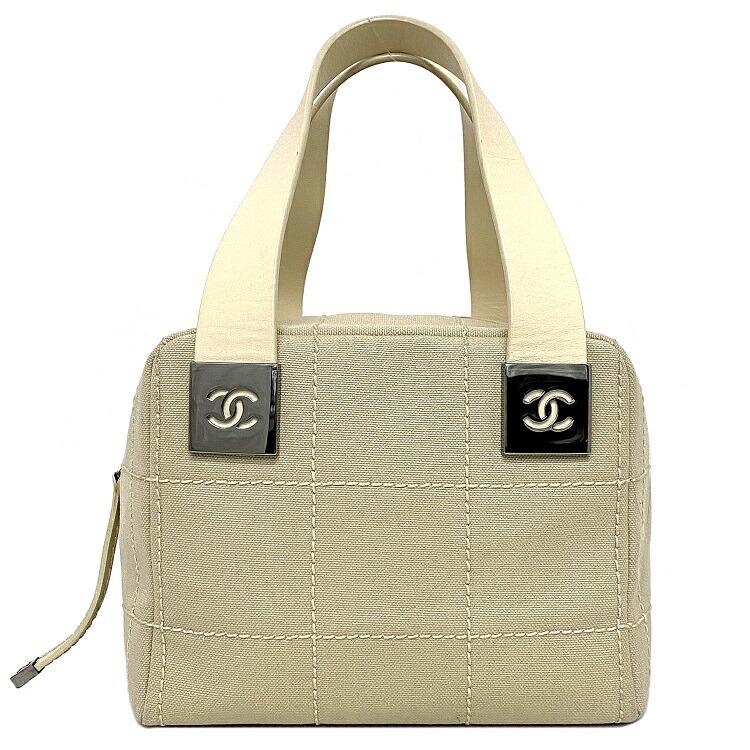 Chanel Boston Bag Beige White Chocolate Bar Handbag Canvas Leather 8s CHANEL Cream Wild Stitch Coco: Chanel Boston Bag Beige White Chocolate Bar Handbag Canvas Leather 8s CHANEL Cream Wild Stitch Coco Mark Quilting Ladies Cube Brand: Chanel Line: Chocolate Bar Type: Boston bag Handbag Material: Canva
