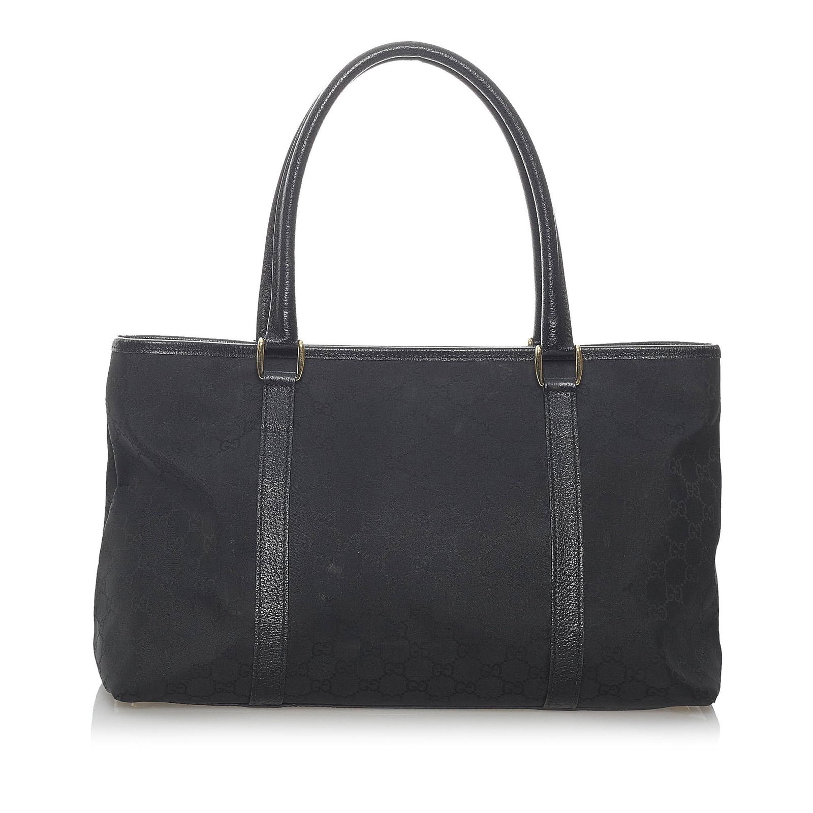 Gucci GG Canvas Tote Bag: Gucci GG Canvas Tote Bag This tote bag features a canvas body rolled leather straps an open top and interior zip and slip pockets. Brand: Gucci Model: GG Canvas Tote Bag Origin: Italy Category: Bags C