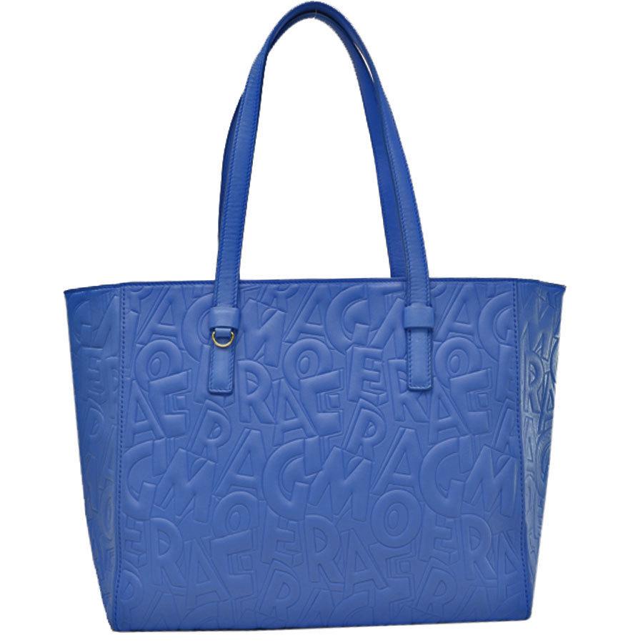 Salvatore Ferragamo Bag Blue Silver Leather Shoulder Tote Ladies: Salvatore Ferragamo Bag Blue Silver Leather Shoulder Tote Ladies Brand: Salvatore Ferragamo Country of Origin: Italy Type: Shoulder bag Tote bag Gender: Women Material: Leather Leather: Color: Blue Si