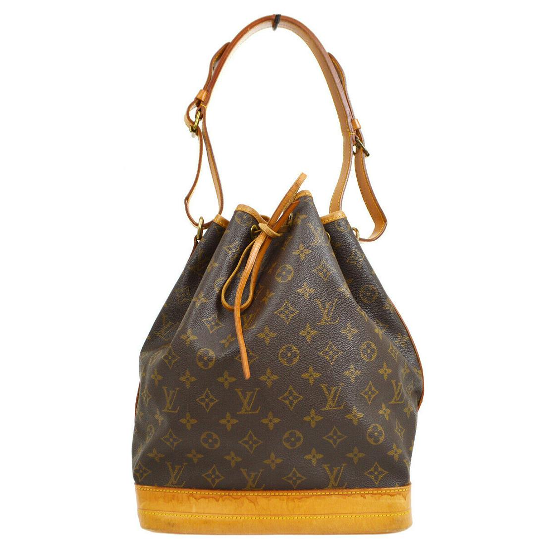 LOUIS VUITTON NOE DRAWSTRING SHOULDER BAG PURSE MONOGRAM M42224 AR0922: LOUIS VUITTON NOE DRAWSTRING SHOULDER BAG PURSE MONOGRAM M42224 AR0922 Bag Width: 11 in Closure: Drawstring Bag Height: 14 in Size: Medium Handle Style: Shoulder Strap Bag Depth: 8 in Exterior Materia