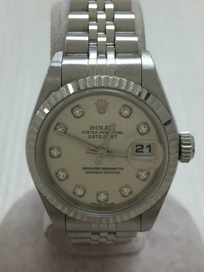 ROLEX 79174 Datejust Self-winding Y number 10P diamond Men's Watch: ROLEX 79174 Datejust Self-winding Y number 10P diamond Men's Watch Brand: Rolex Type: Wristwatch Pre-Owned The BIDHAUS Guarantee: All items in this auction are guaranteed authentic and come with a 100