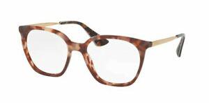 PRADA PR 11TV UE01O1 Pink Havana Square Women's 53 mm: PRADA PR 11TV UE01O1 Pink Havana Square Women's 53 mm Brand: PRADA Department: Women Type: Eyeglasses Frame Color: Brown Style: Square New The BIDHAUS Guarantee: All items in this auction are guarante