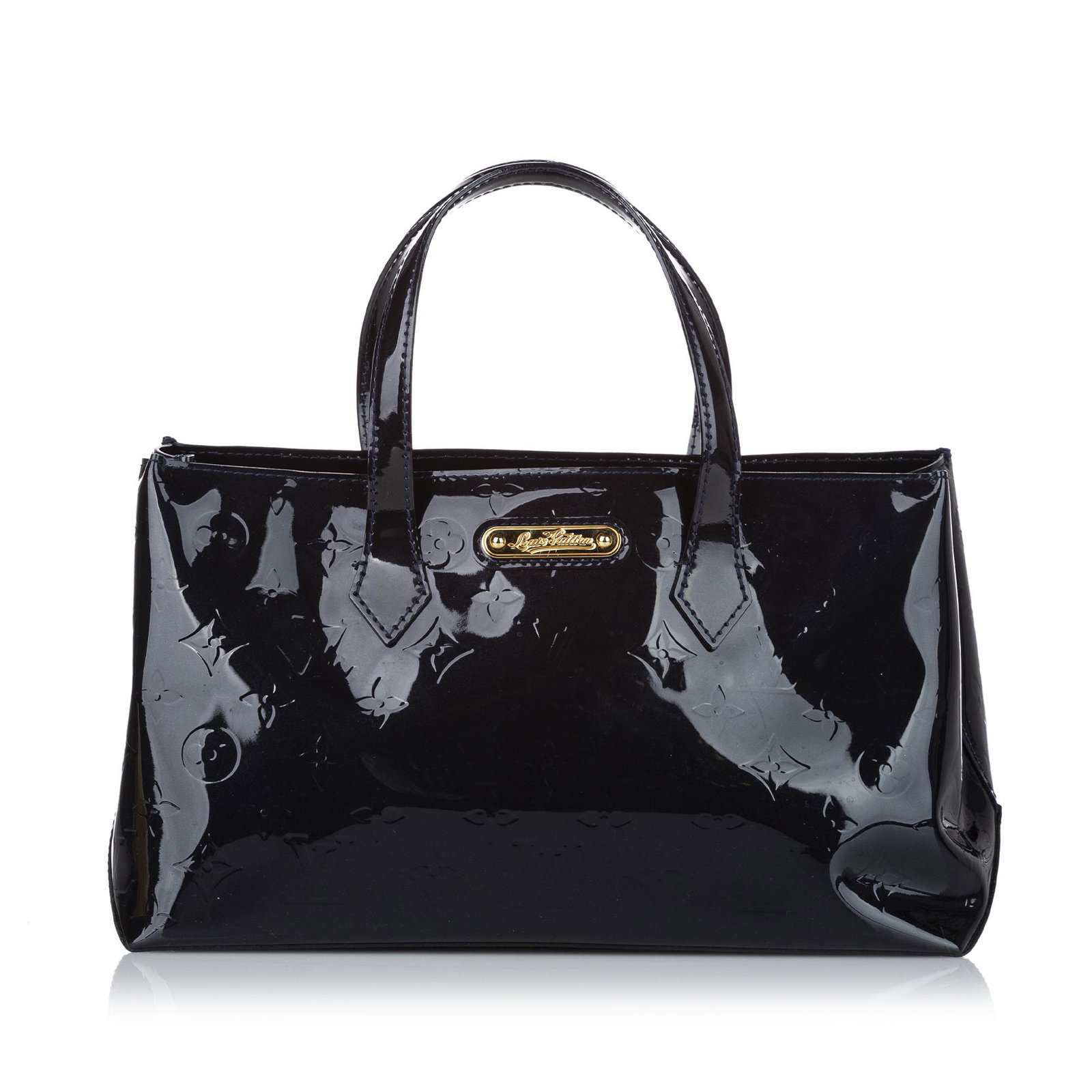 Louis Vuitton Vernis Wilshire PM: Louis Vuitton Vernis Wilshire PM The Wilshire PM features a vernis leather body flat leather handles a top lobster claw closure and an interior zip pocket. Brand: Louis Vuitton Model: Vernis Wilshire 