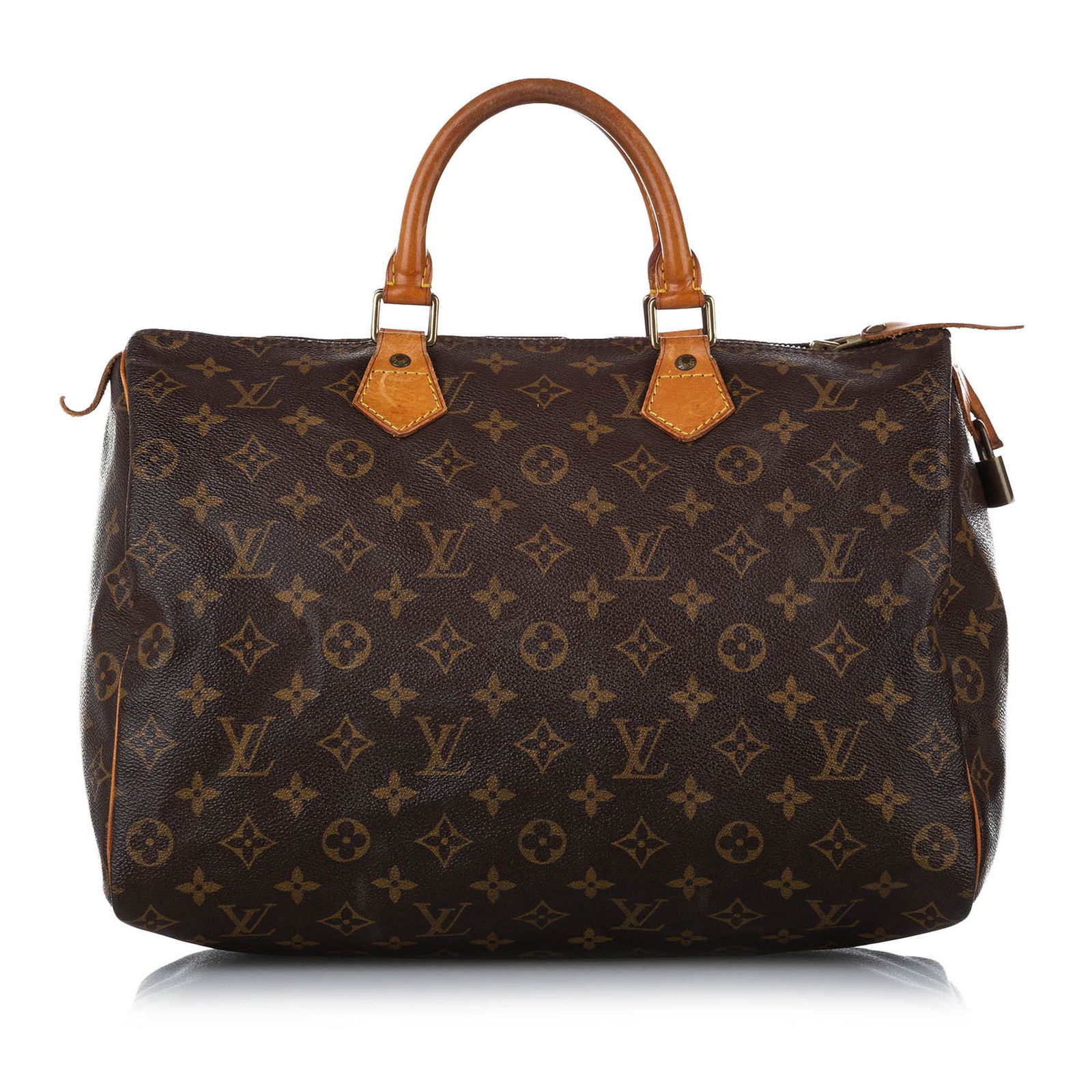 Louis Vuitton Monogram Speedy 35: Louis Vuitton Monogram Speedy 35 The Speedy 35 features the Monogram canvas vachetta handles and trim a top zip closure and an interior slip pocket. Brand: Louis Vuitton Model: Monogram Speedy 35 Orig