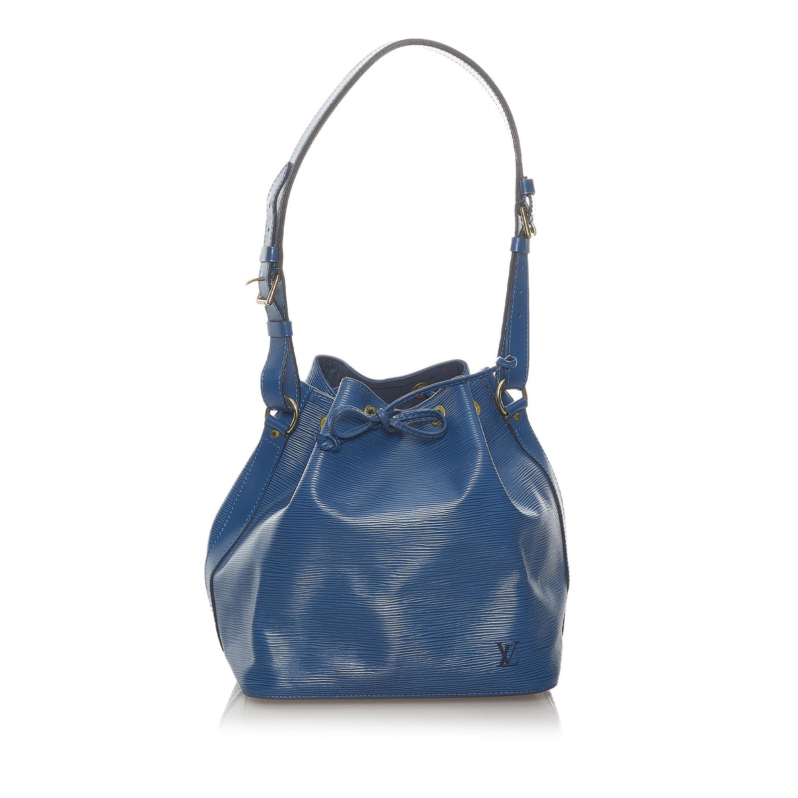 Louis Vuitton Epi Petit Noe: Louis Vuitton Epi Petit Noe The Petit Noe features an epi leather body an adjustable shoulder strap a drawstring closure Alcantara lining and an interior zip pocket. Brand: Louis Vuitton Model: Epi Pe