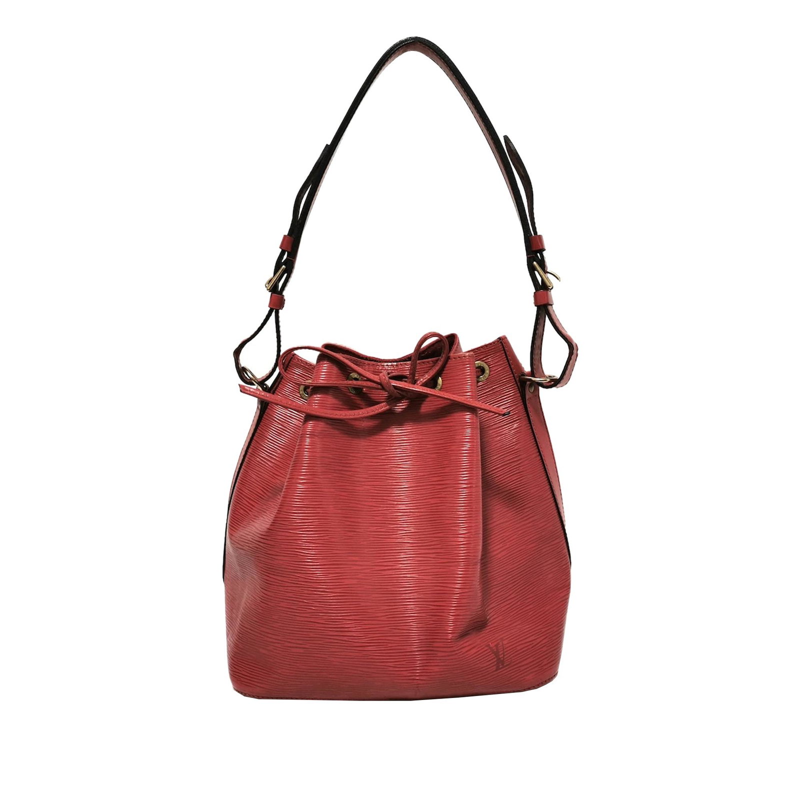 Louis Vuitton Epi Petit Noe: Louis Vuitton Epi Petit Noe The Petit Noe features an epi leather body an adjustable shoulder strap and a drawstring closure. Brand: Louis Vuitton Model: Epi Petit Noe Origin: France Category: Bags Co
