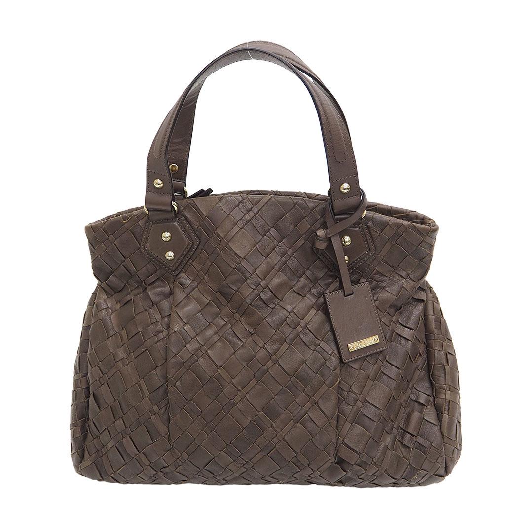 MaxMara Max Mara Leather Tote Bag Intrecciato Braided Brown: MaxMara Max Mara Leather Tote Bag Intrecciato Braided Brown Brand: Max Mara Model: 14-51-07896 Material: Leather Leather: Color: Brown Closure: Zipper Zipper pocket: 1 Open pocket: 1 Size (HxWxD): 28c