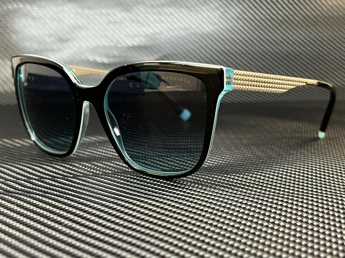 Tiffany TF4165 82749S Black Blue Women's Square Sunglasses 54: Tiffany TF4165 82749S Black Blue Women's Square Sunglasses 54 Brand: Tiffany & Co. Type: Sunglasses Frame Color: Black Style: Square Lens Color: Blue Features: Lightweight Lens Technology: Gradient Fr