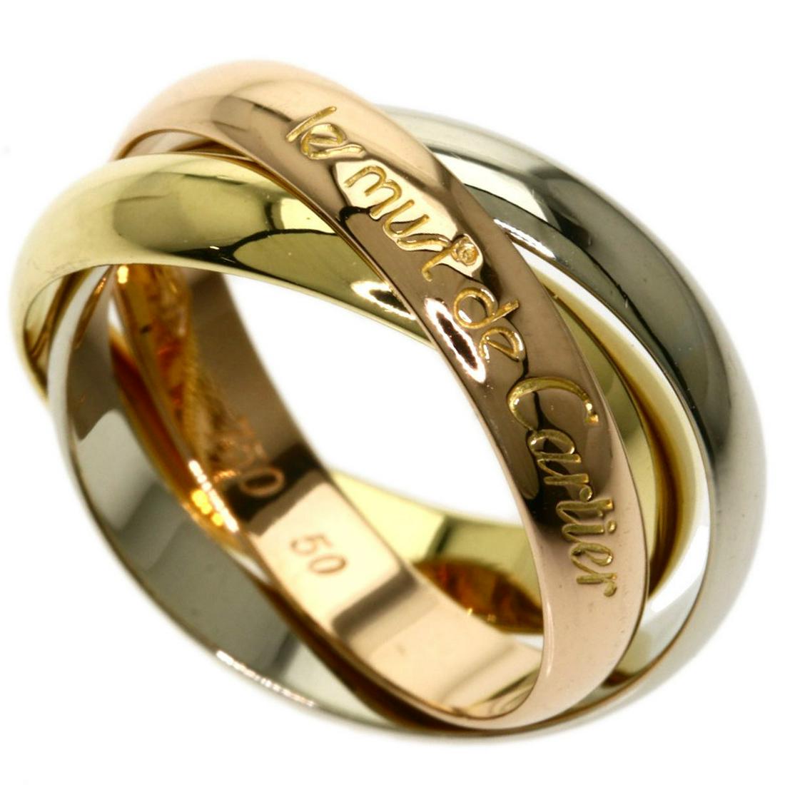 Cartier Trinity # 50 Ring / K18 Yellow Gold K18wg K18pg Ladies Cartier