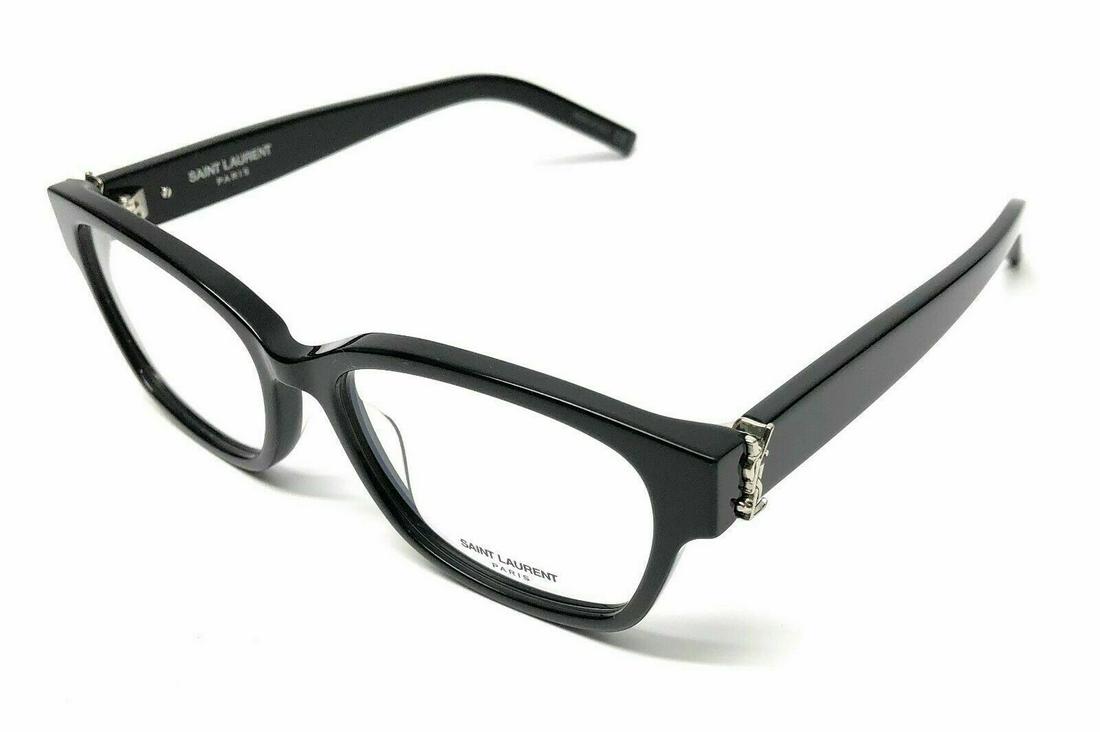 Saint Laurent SL M35 002 Black Women's Eyeglasses Frame 52 mm: Saint Laurent SL M35 002 Black Women's Eyeglasses Frame 52 mm Brand: Yves Saint Laurent Department: Women Type: Eyeglasses Frame Color: Black Frame Material: Metal Plastic Lens Socket Width: 52 mm Cou
