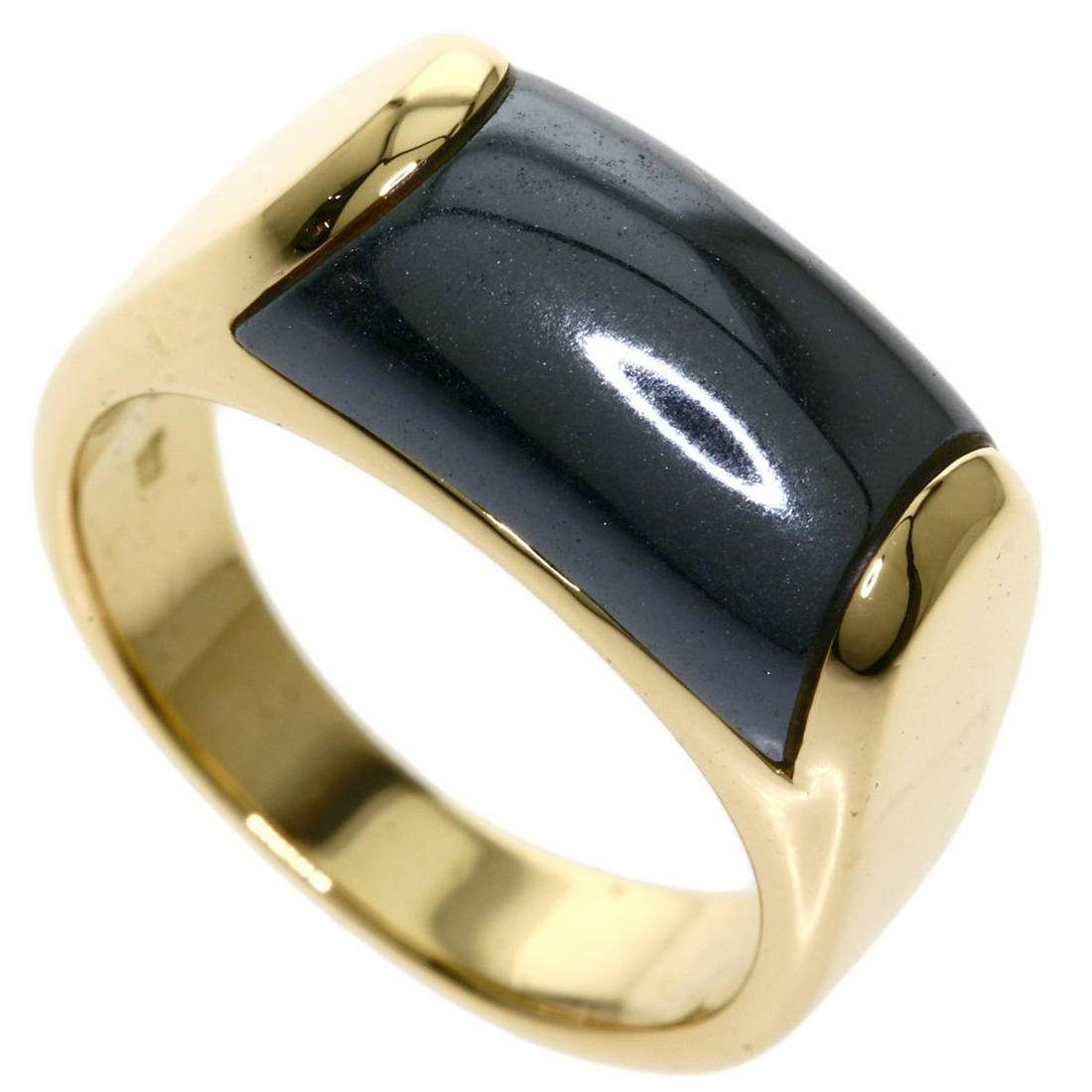 Bvlgari Tronchetto Hematite Ring K18 Yellow Gold Ladies: Bvlgari Tronchetto Hematite Ring K18 Yellow Gold Ladies Brand: Bvlgari Gender: Women Color: Yellow gold Material: Yellow gold (18K) Stone: Hematite US Size: 6.5 Width: 9.2mm / 0.36 Weight: 9.6g / 0.33