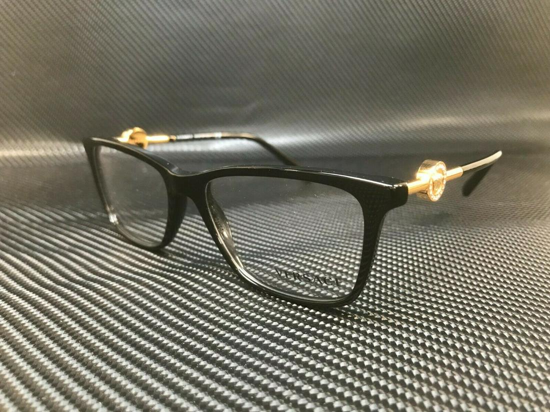 VERSACE VE3299B GB1 Black Square Women's 55 mm: VERSACE VE3299B GB1 Black Square Women's 55 mm Department: Boys Style: Square Type: Eyeglasses Brand: Versace Frame Color: Black New The BIDHAUS Guarantee: All items in this auction are guaranteed aut