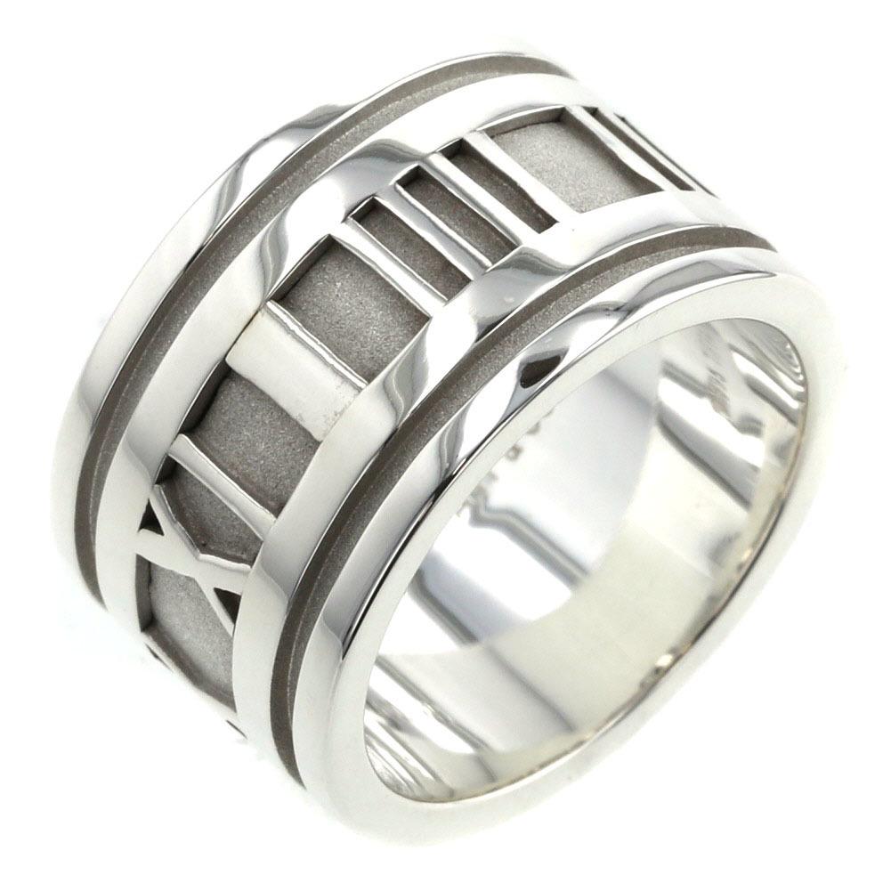 Tiffany Ring Atlas Wide Width approx. 12mm Silver 925 Top 8 Bottom 10.5 Ladies TIFFANY & Co.: Tiffany Ring Atlas Wide Width approx. 12mm Silver 925 Top 8 Bottom 10.5 Ladies TIFFANY & Co. Brand: Tiffany Line: Atlas Gender: Women Material: Silver 925 US Size: 4.5 Width: 12mm / 0.47 Weight: 10.2g