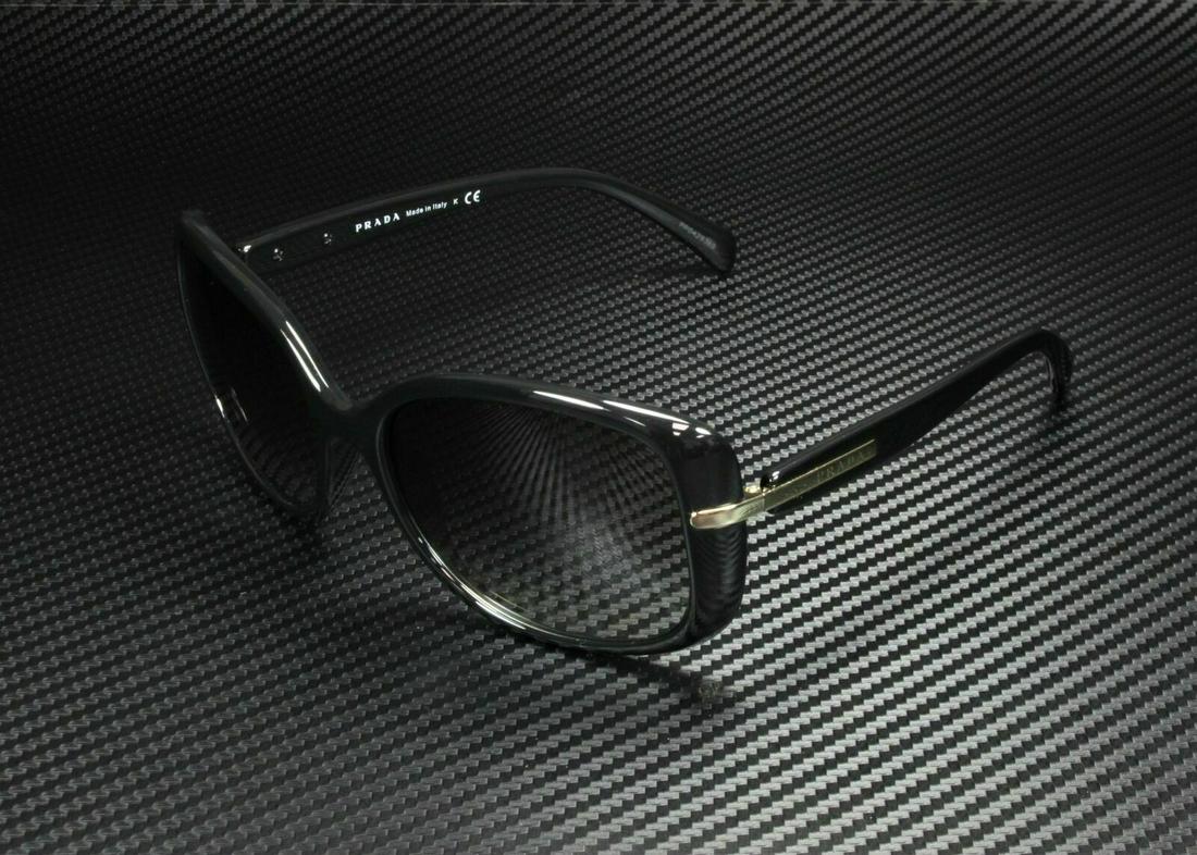 PRADA PR 08OS 1AB0A7 Black Rectangle 57 mm Women's: PRADA PR 08OS 1AB0A7 Black Rectangle 57 mm Women's Lens Material: Plastic Style: Rectangle Type: Sunglasses Frame Material: Acetate Brand: PRADA Frame Color: Black New The BIDHAUS Guarantee: All items