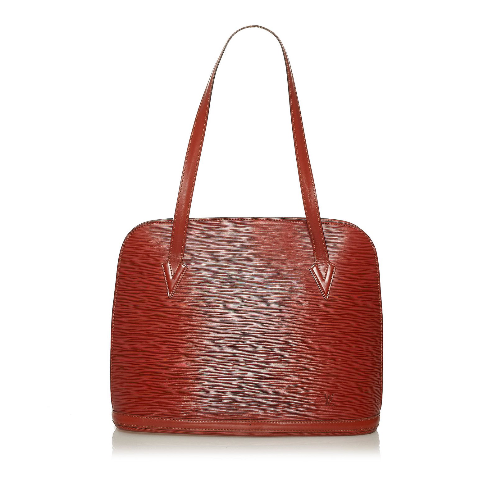 Louis Vuitton Epi Lussac: Louis Vuitton Epi Lussac The Lussac features an epi leather body flat straps a top zip closure and an interior zip pocket. Brand: Louis Vuitton Model: Epi Lussac Origin: FRANCE Category: Bags Color: B