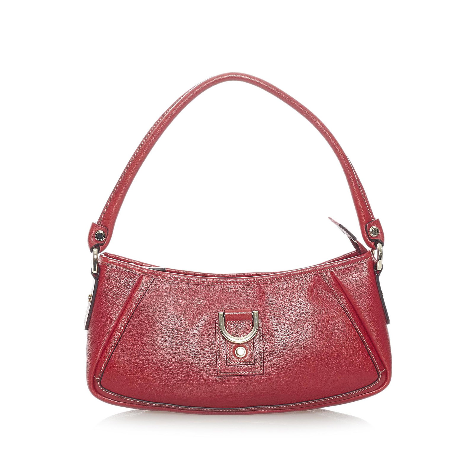 Gucci Abbey D-Ring Leather Baguette: Gucci Abbey D-Ring Leather Baguette This baguette features a leather body a flat leather strap a top zip closure and an interior slip pocket. Brand: Gucci Model: Abbey D-Ring Leather Baguette Origin: