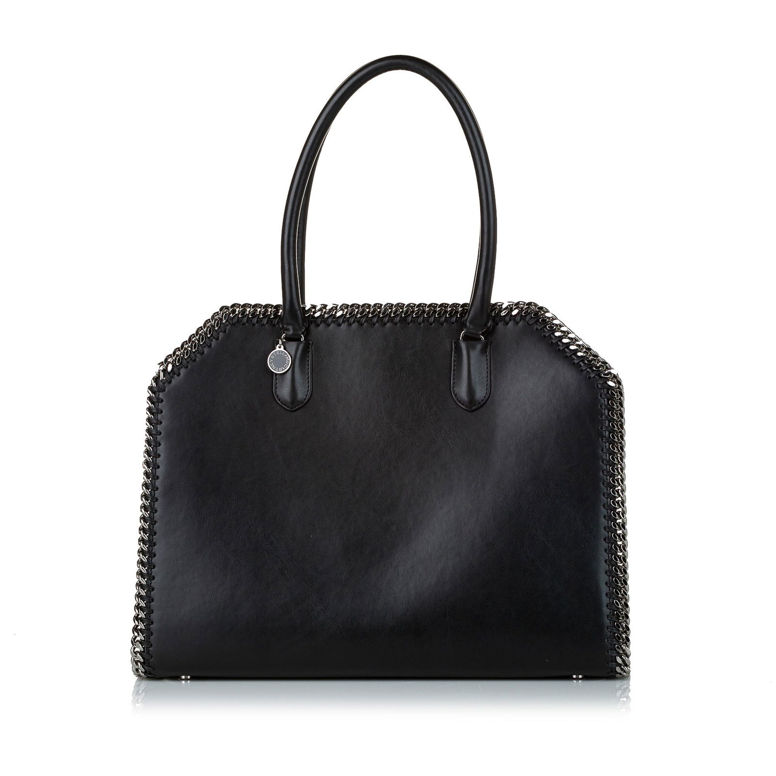 Stella McCartney Falabella Box Top Handle Tote Bag: Stella McCartney Falabella Box Top Handle Tote Bag The Falabella tote bag features a leather body rolled leather handles a top magnetic closure and an interior zip and slip compartments. Brand: Stella