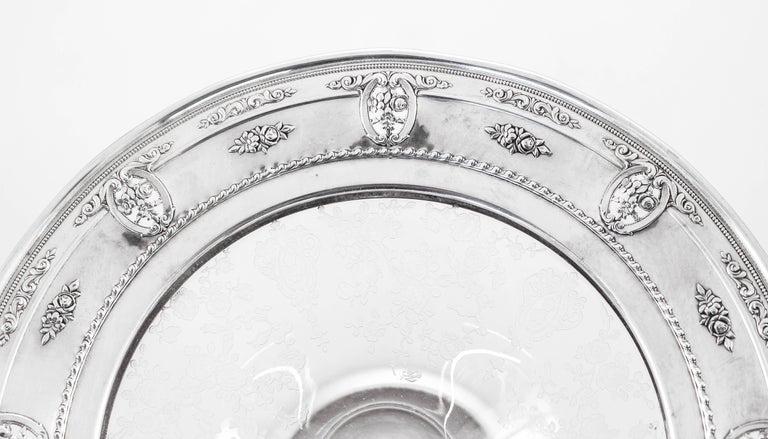 Sterling and Crystal Compote: Sterling and Crystal Compote Creator: Wallace Silversmiths (Manufacturer) Dimensions: Height: 4 in. (10.16 cm) Dimensions: Diameter: 9 in. (22.86 cm) Materials and Techniques: Crystal Materials and Te